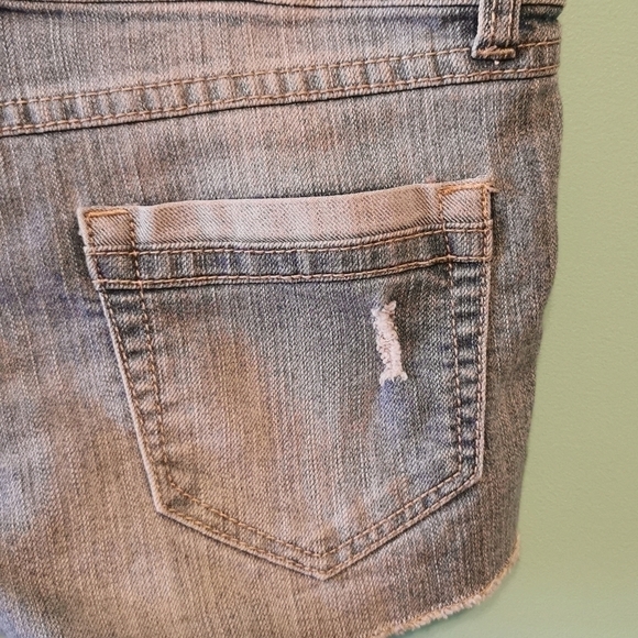 Blue Asphalt Jean Shorts Distressed 7 - Picture 5 of 5